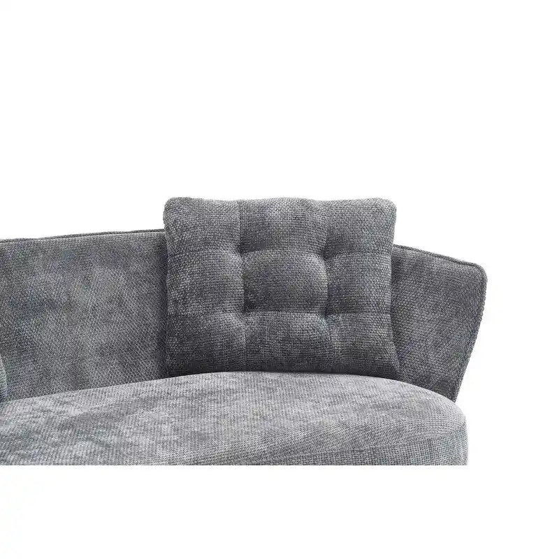 Upholstered Couch with Golden Metal Legs Club Loveseat Sofa for Living Reading Room ,Bedroom ,Apartment, Small Space Dorm