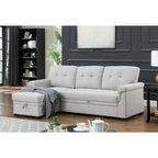 Lucca 84-inch Reversible Sleeper Sectional Sofa with Storage Chaise - 84W x 54D x 35H