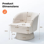 Pellebant Swivel Accent Chair Armchair Sofa for Living Room Bedroom