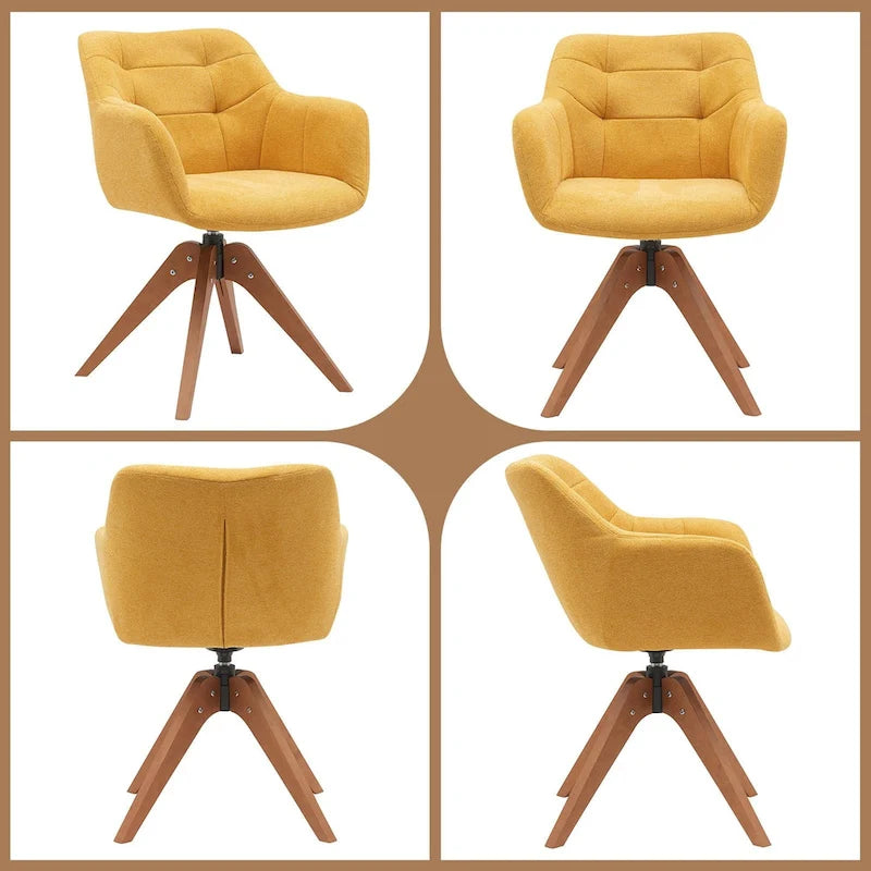 Suede Swivel Armchair Office Accent Arm Chair