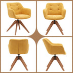 Suede Swivel Armchair Office Accent Arm Chair