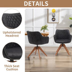 Suede Swivel Armchair Office Accent Arm Chair