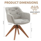 Suede Swivel Armchair Office Accent Arm Chair