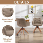 Suede Swivel Armchair Office Accent Arm Chair