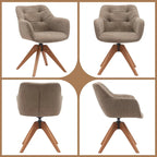 Suede Swivel Armchair Office Accent Arm Chair