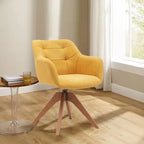 Suede Swivel Armchair Office Accent Arm Chair