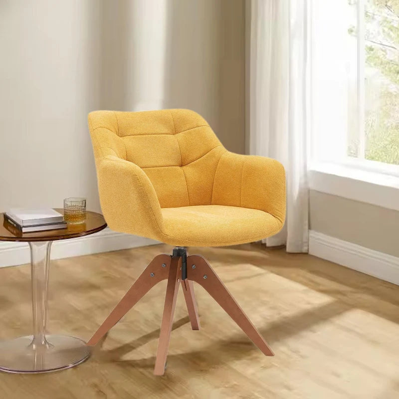 Suede Swivel Armchair Office Accent Arm Chair