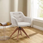 Suede Swivel Armchair Office Accent Arm Chair