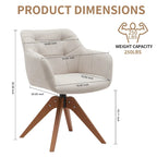 Suede Swivel Armchair Office Accent Arm Chair