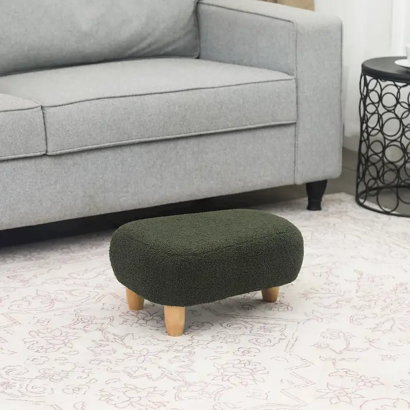 Adeco Foot Stool U Shape Ottoman for Living Room Bedroom