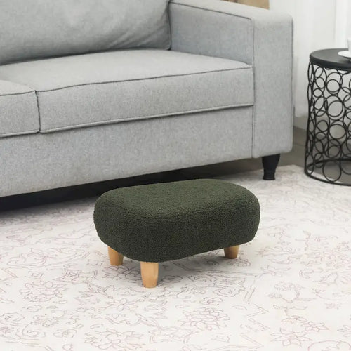 Adeco Foot Stool U Shape Ottoman for Living Room Bedroom