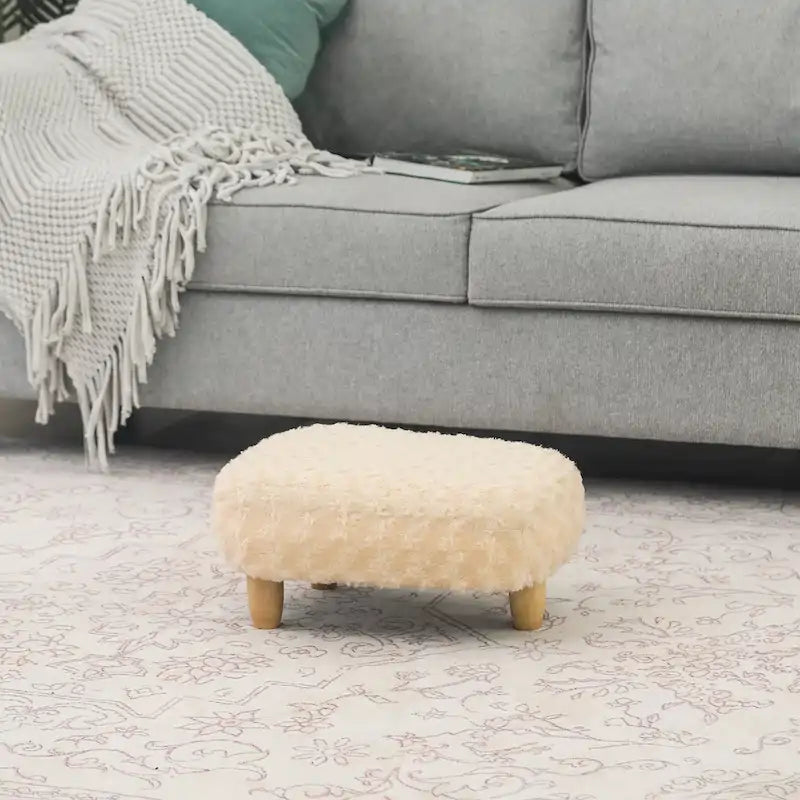 Adeco Foot Stool U Shape Ottoman for Living Room Bedroom