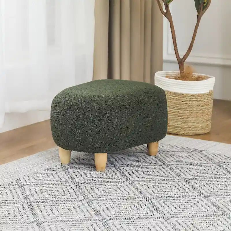 Adeco Foot Stool U Shape Ottoman for Living Room Bedroom