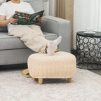 Adeco Foot Stool U Shape Ottoman for Living Room Bedroom