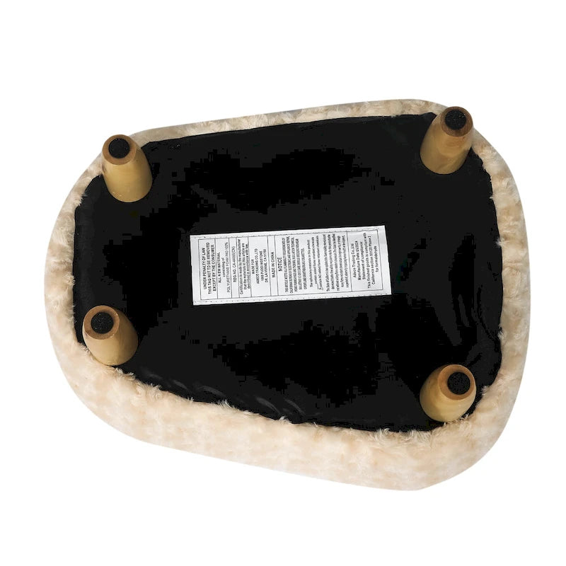 Adeco Foot Stool U Shape Ottoman for Living Room Bedroom