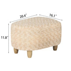Adeco Foot Stool U Shape Ottoman for Living Room Bedroom