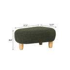Adeco Foot Stool U Shape Ottoman for Living Room Bedroom