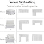 Cloud Modular Sectional Sofa,Down Filled Comfort Sofa Couch for Living Room