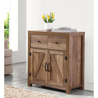 Ledel Farmhouse 2-Drawer Storage Cabinet 2-Door Accent Cabinet