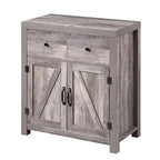 Ledel Farmhouse 2-Drawer Storage Cabinet 2-Door Accent Cabinet