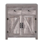 Ledel Farmhouse 2-Drawer Storage Cabinet 2-Door Accent Cabinet