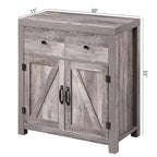 Ledel Farmhouse 2-Drawer Storage Cabinet 2-Door Accent Cabinet