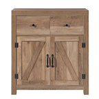 Ledel Farmhouse 2-Drawer Storage Cabinet 2-Door Accent Cabinet