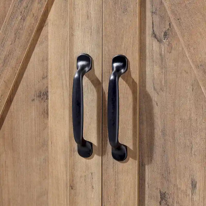 Ledel Farmhouse 2-Drawer Storage Cabinet 2-Door Accent Cabinet