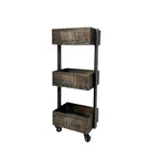 Rae Dunn 3 Tier Organzing Cart with Wheels - THINGS STUFF ETC.