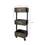 Rae Dunn 3 Tier Organzing Cart with Wheels - THINGS STUFF ETC.