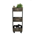 Rae Dunn 3 Tier Organzing Cart with Wheels - THINGS STUFF ETC.