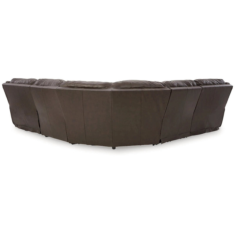 Signature Design by Ashley Dunleith Brown 5-Piece Power Reclining Sectional - 123W x 123D x 43H