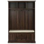Hall Tree with 3 HooksCoat Hanger, Entryway Bench,Storage Bench, 3-in-1 Design,47.2INCH,for Entrance,Hallway