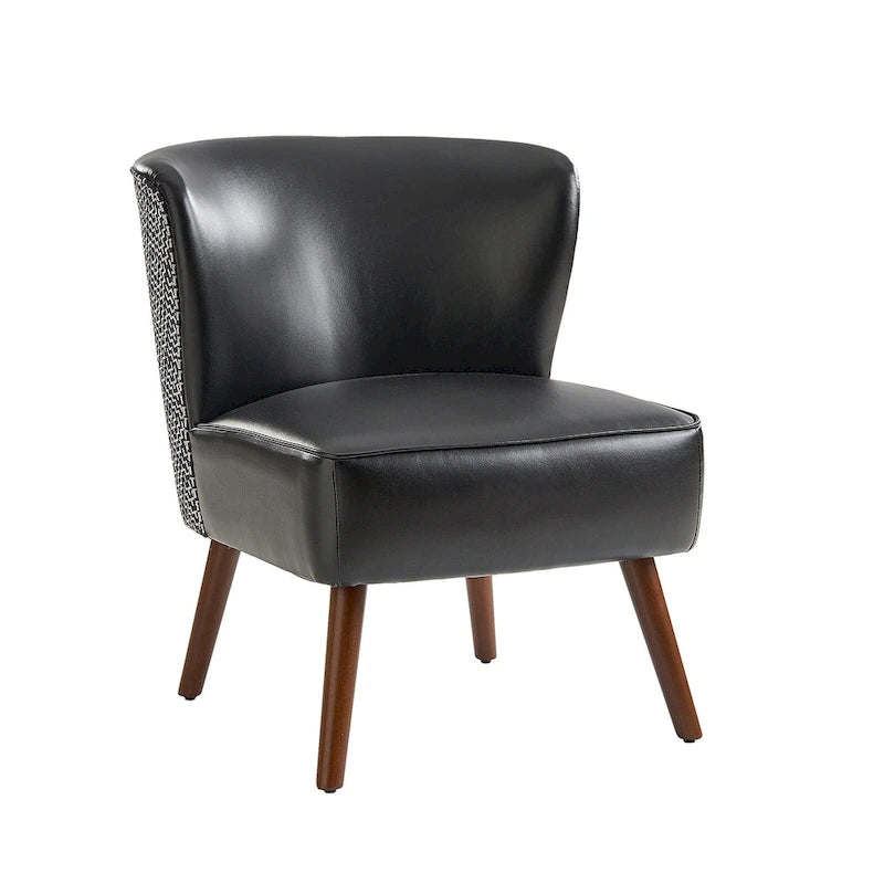 Alexander Mid-Century Modern Side Armchair with Solid Wood Legs by HULALA HOME