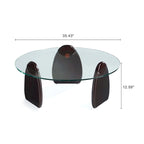 Manhattan Comfort Artesia Dark Walnut Modern Coffee Table