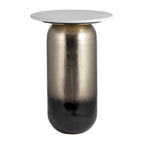 Sagebrook Home Modern Marble/Metal Neutral White and Gold Side Table - 16 x 16 x 23