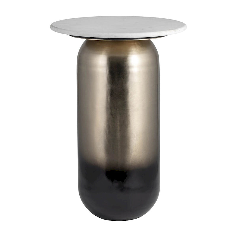 Sagebrook Home Modern Marble/Metal Neutral White and Gold Side Table - 16 x 16 x 23
