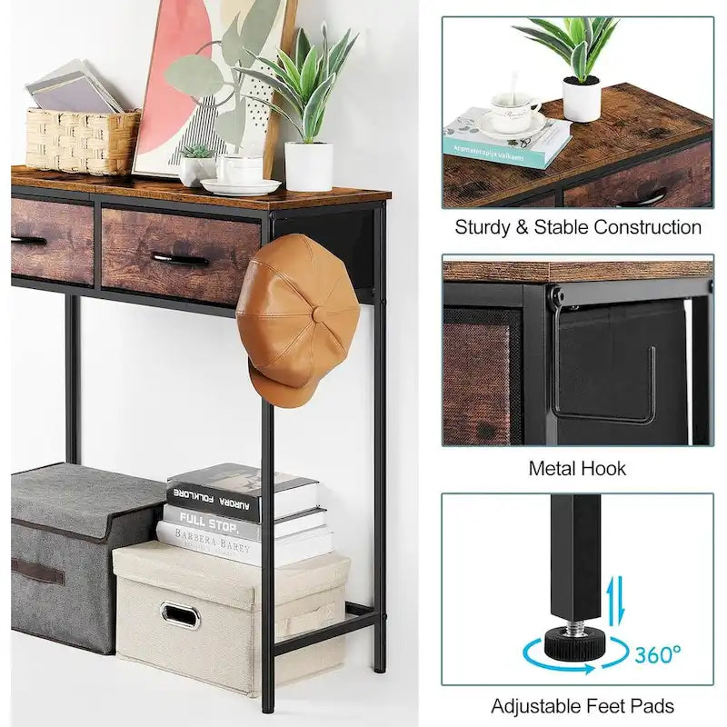 Small Console Table with 2 Drawers