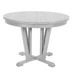 Extendable Dining Table Set Round Trestle Table and 4 Dining Chairs