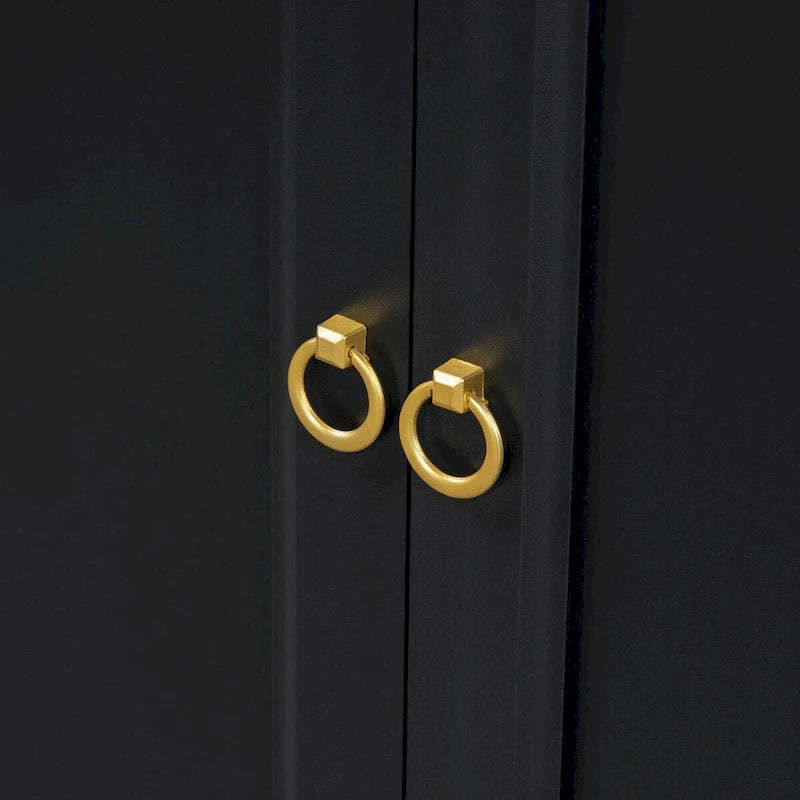 Contemporary Sideboard with Spacious Storage, Metal Handles