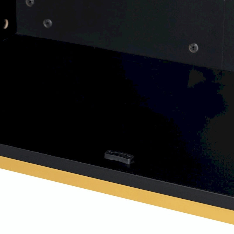 Contemporary Sideboard with Spacious Storage, Metal Handles