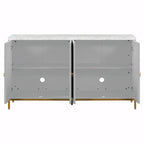 Contemporary Sideboard with Spacious Storage, Metal Handles