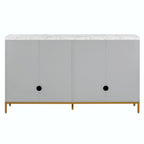 Contemporary Sideboard with Spacious Storage, Metal Handles