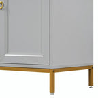 Contemporary Sideboard with Spacious Storage, Metal Handles