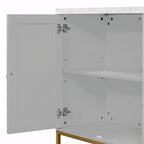 Contemporary Sideboard with Spacious Storage, Metal Handles