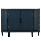 Wood Accent Storage Cabinet Sideboard with 4 Doors