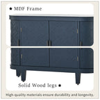 Wood Accent Storage Cabinet Sideboard with 4 Doors
