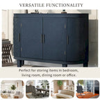 Wood Accent Storage Cabinet Sideboard with 4 Doors