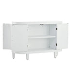 Wood Accent Storage Cabinet Sideboard with 4 Doors