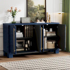 Wood Traditional Style Sideboard with Adjustable Shelves